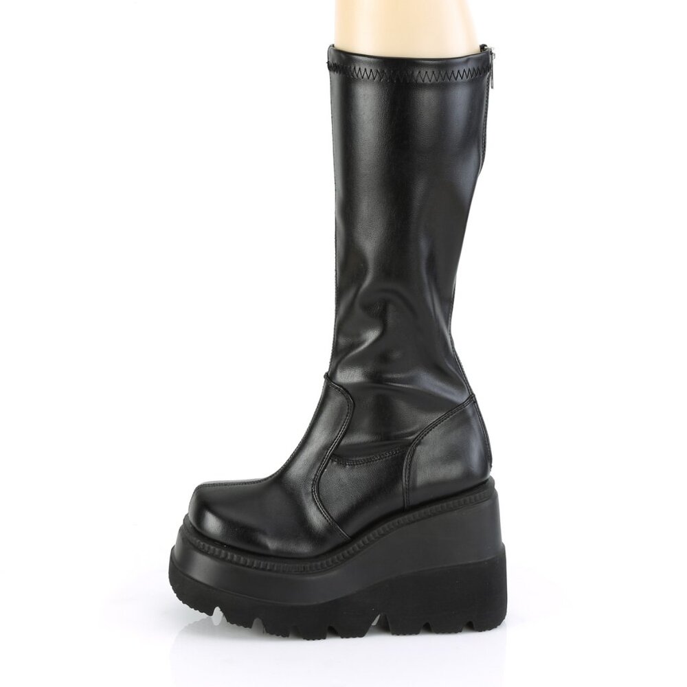 Demonia Shaker 65 Black Platform Boots - Picture 5 of 5